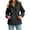 Black, variant on Riecok Hiking Jacket for Women Long Sleeve Zip up Windproof Coats Hooded Drawstring Waist Jackets Fall Outerwear with Pocket S