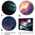 thumbnail image 3 of Designart "Cosmic Dance of Northern Lights" Landscapes Floater Framed Wall Decor, 3 of 7