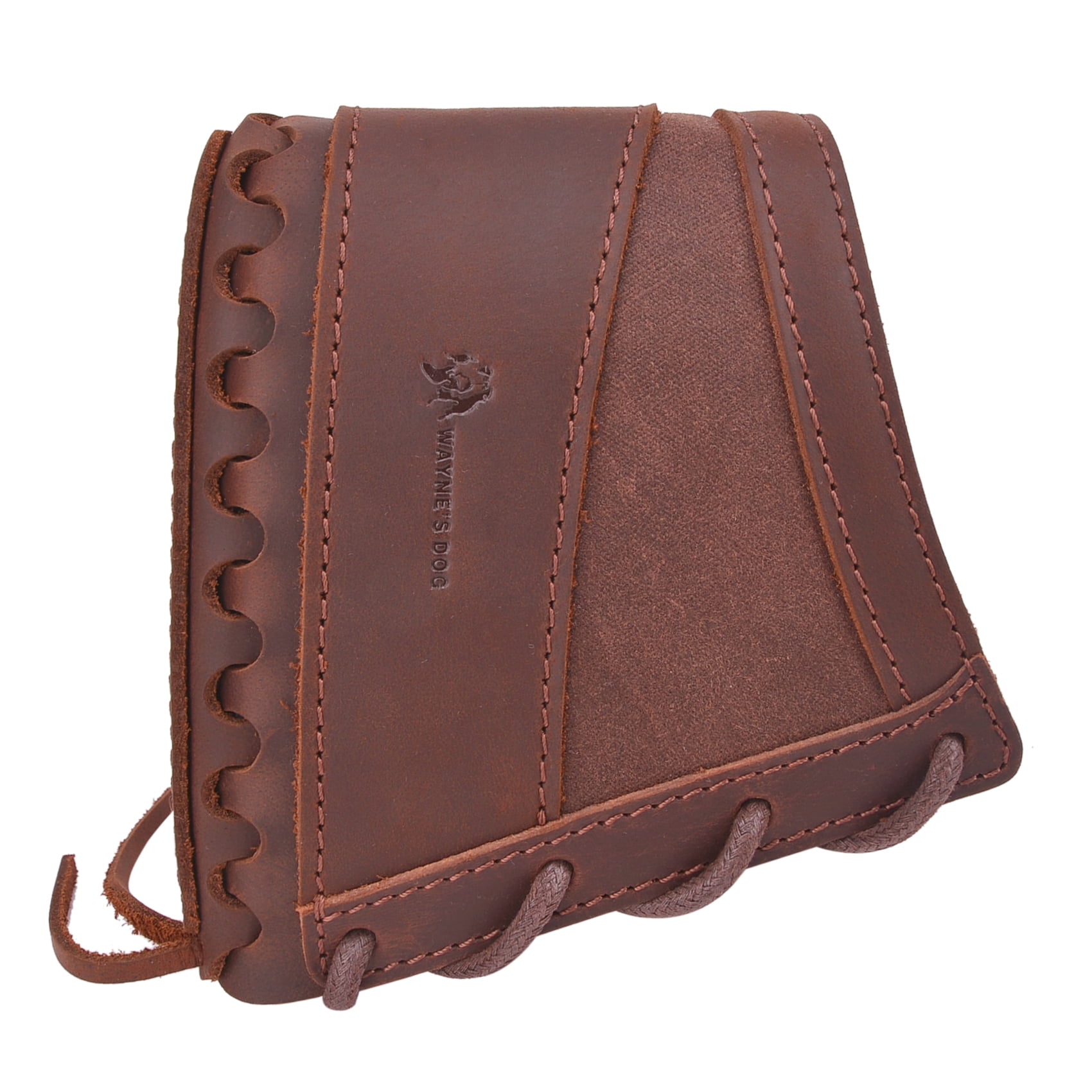 WAYNE'S DOG Leather Rifle Buttstock Canvas Recoil Pad Gun Stock Cover for Hunting Shooting