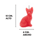 thumbnail image 3 of 5 Velas en forma de Gatos (Rojo), un toque especial para adornar tu hogar, 3 of 5