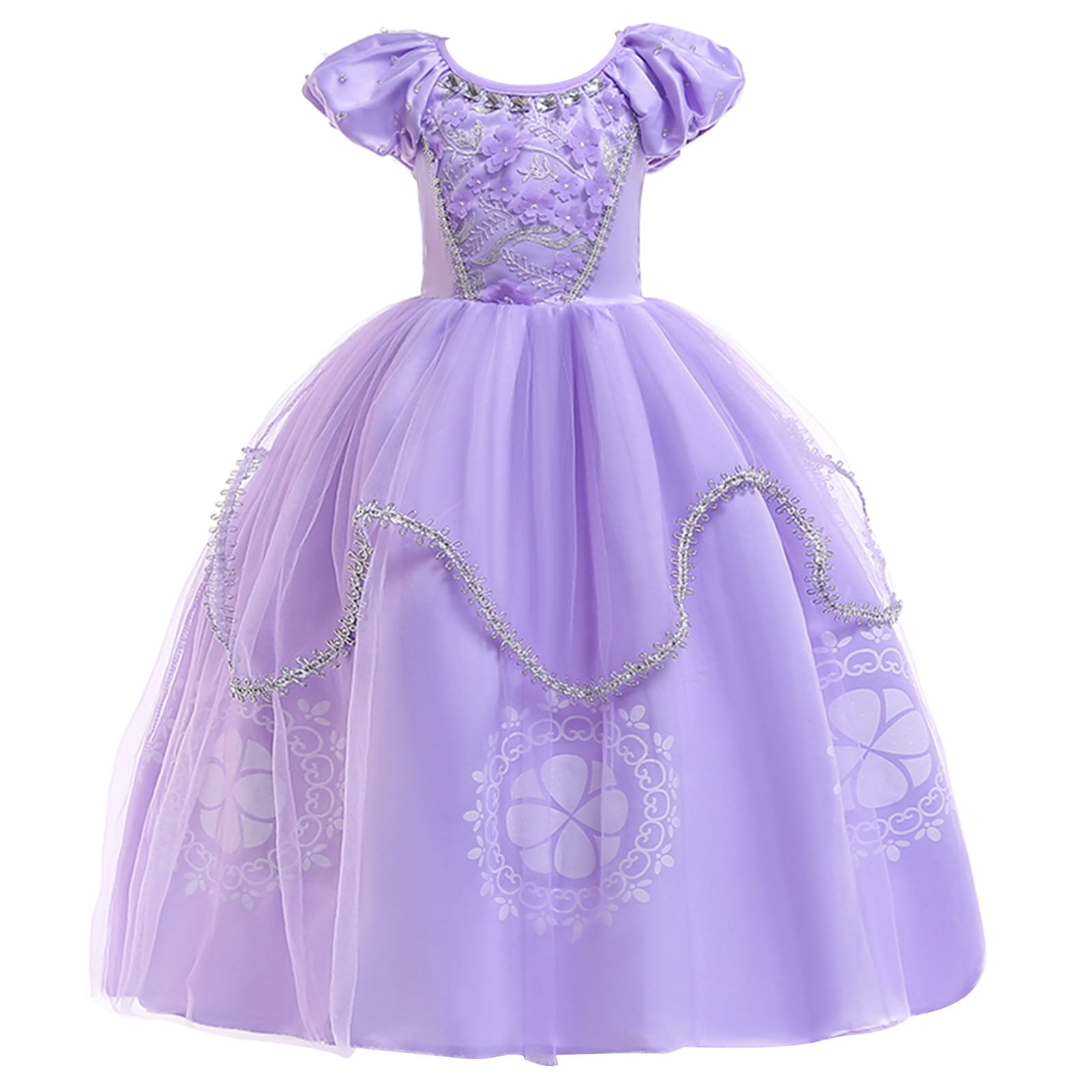 Hawee Princess Dress Girls Purple Costume Princess Dress For Party