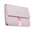 thumbnail image 2 of Cartera para mujer de piel sintética con colgante de hojas, tarjetero, organizador, monedero con cremallera, 2 of 8
