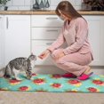 thumbnail image 3 of Pioneer Flower Floral Print Pattern Kitchen Rugs Sets Of 2, Anti Fatigue Non Slip Washable Floor Mats for Kitchen Sink Laundry, 17X30 Inch + 17X47 Inch, 3 of 6