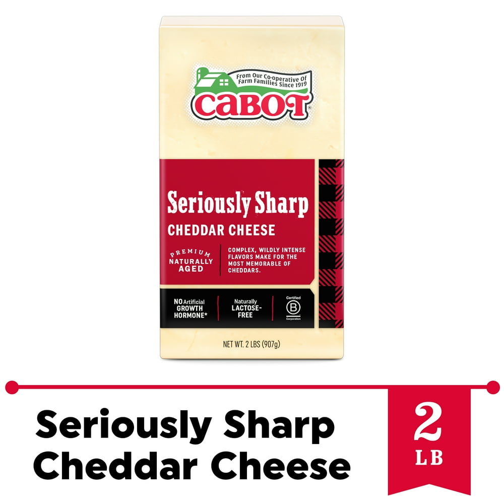 Cabot Seriously Sharp Cheddar Cheese, 2 lbs