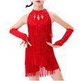 thumbnail image 2 of Uxgjfwu Teen Girls Performance Dress Dance Sequins Dress Outfit Tassel Tight Dresses Performance Wear, 2 of 4