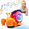 thumbnail image 4 of Crawling Crab Baby Toy, Walking Tummy Time Crab Toy for Babies Early Learning Educational Toys, Interactive Musical Light up Crawling Toys Moving Toddler Toys for Kids Infants (Orange), 4 of 6