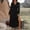 *Black, variant on ClodeEU Womens V Neck Elastic Waist Slit Maxi Dress,Long Sleeve Tunic Elegant Dress Army Green,Womens Plus XXXXL