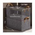 thumbnail image 5 of Cajas Organizadoras De Tela Con Tapa Y Soporte De Acero 2pcs café oscuro, 5 of 5