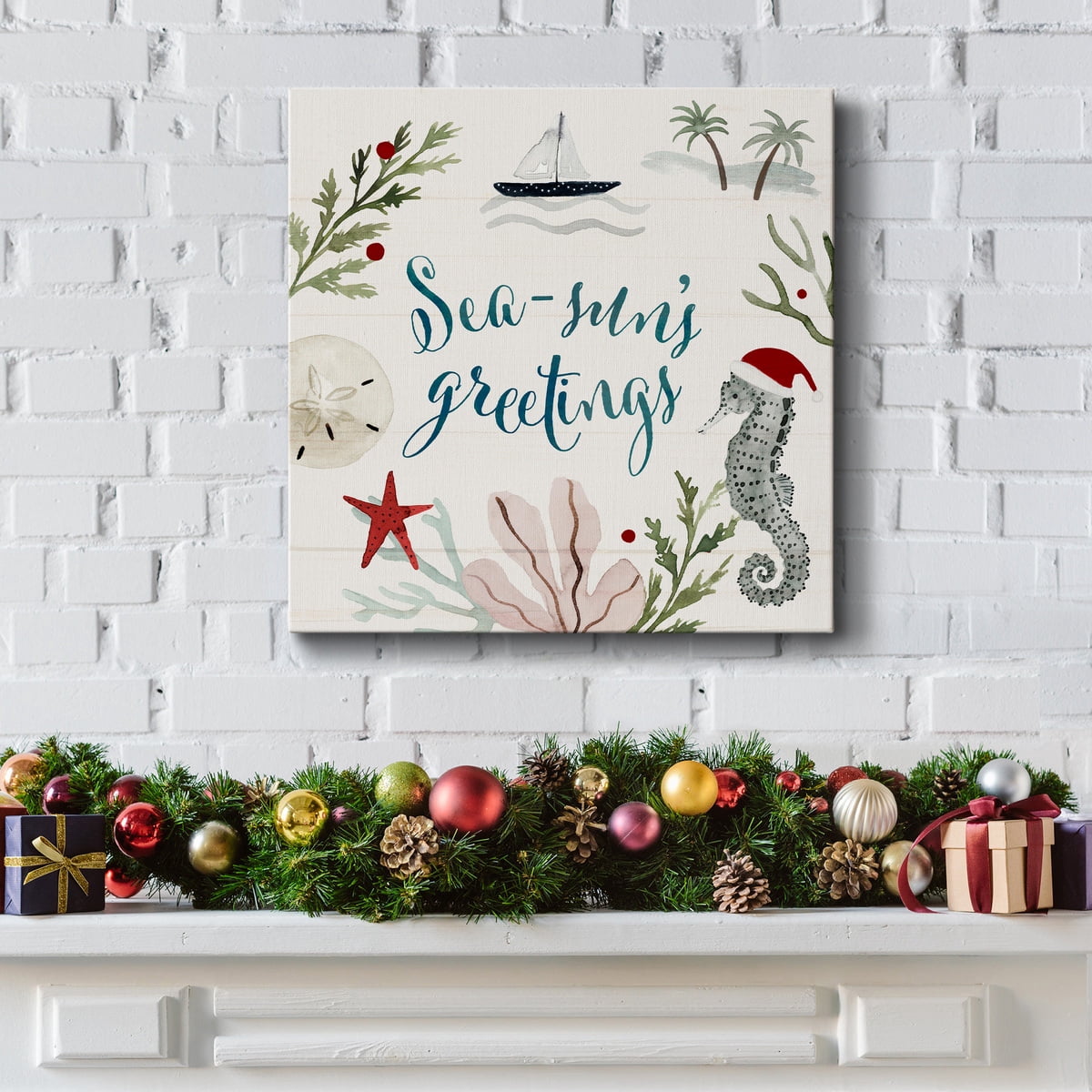 Christmas Cats and Dogs IV - Premium Gallery Wrapped Canvas - Ready to Hang