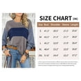 thumbnail image 6 of SWQZVT Long Sleeve Tops Oversized Round Crew Neck Casual Color Block Womens Shirts Blouses, 6 of 6