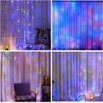 2 Pack Window Curtain String Light, 300 Waterproof LED Twinkle Lights