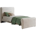 thumbnail image 6 of Meridian Furniture Sloan Cream Velvet Twin Bed, 6 of 9
