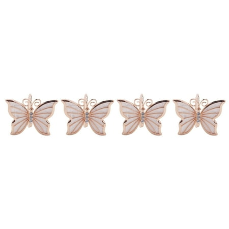 

Butterfly Napkin Rings Set of 4 for Family Gathering Dinner Wedding Decoration Christmas Table Decoration (Golden)