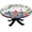 4th of July Stars Stripes, variant on Fall Round Fitted Tablecloth with Elastic for 40-44" Tables Thanksgiving | Rustic Autumn Harvest Leaves Circle Table Cloth Vintage Wildflower Wipeable Washable Table Cover for Patio Dining Outdoor