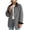 Gray, variant on Women's Corduroy Collar Shacket Button Down Long Sleeve Shirt Jacket with Patch Pockets For Fall Winter