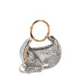 thumbnail image 3 of Jessica Simpson Women’s Evangeline Hobo Handbag with Bracelet Handle, Snake, 3 of 5