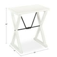 thumbnail image 2 of Kate and Laurel Travere Rustic Side Table, 22 x 14 x 26, White, Farmhouse End Table for Display and Storage, 2 of 7