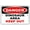 Warning Sign 5, variant on Warning Danger Dinosaur Area Keep Out Sign - 8"x12" Aluminum Tin Business Sign