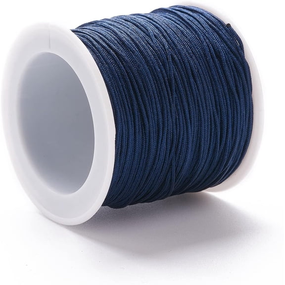 1 roll Nylon Thread DIY Material for Jewelry Making Dark Blue 0.8mm 100yards/roll