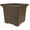 Chocolate, variant on Exlonjet 15.5 Inch Accent Square Planter - Lightweight Decorative Outdoor Plant Pot with Drainage for Front Porch, Deck, Patio, Chocolate