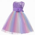 thumbnail image 6 of mgoYE Birthday Dress for Girls Girls Dresses Sequin Flower Girls Party Dress Bridesmaid Ball Gown Wedding Tulle(Purple,2-3 Years), 6 of 9