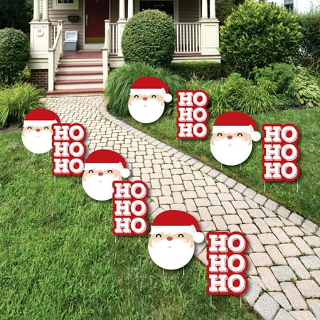 Christmas Lawn Decorations Sale Jolly Santa Claus - Santa Claus Lawn Decorations - Outdoor Christmas Yard Decorations - 10 Piece ()