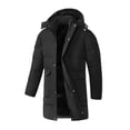 thumbnail image 6 of Blekii Men's Winter Coat with Hood, Insulated Puffy Jacket for Cold Weather, Thick Water-Resistant Warm Parka, Heavy Duty Winter Coat for Snow, Outdoor Thermal Hooded Coat for Men,, 6 of 9