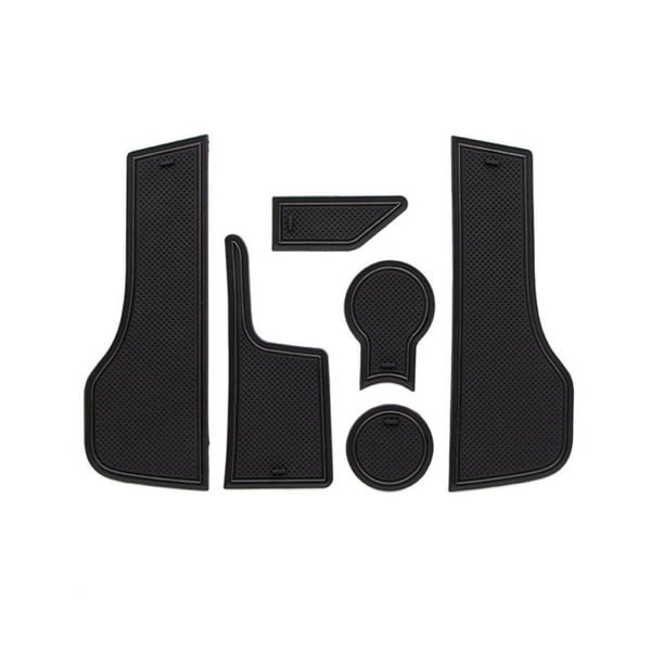 Scienceny Alfombrilla para taza con ranura para puerta de coche, 5 piezas, almohadilla de ranura para automóvil de camión de silicona, Automoción decorativa y accesorios Negro