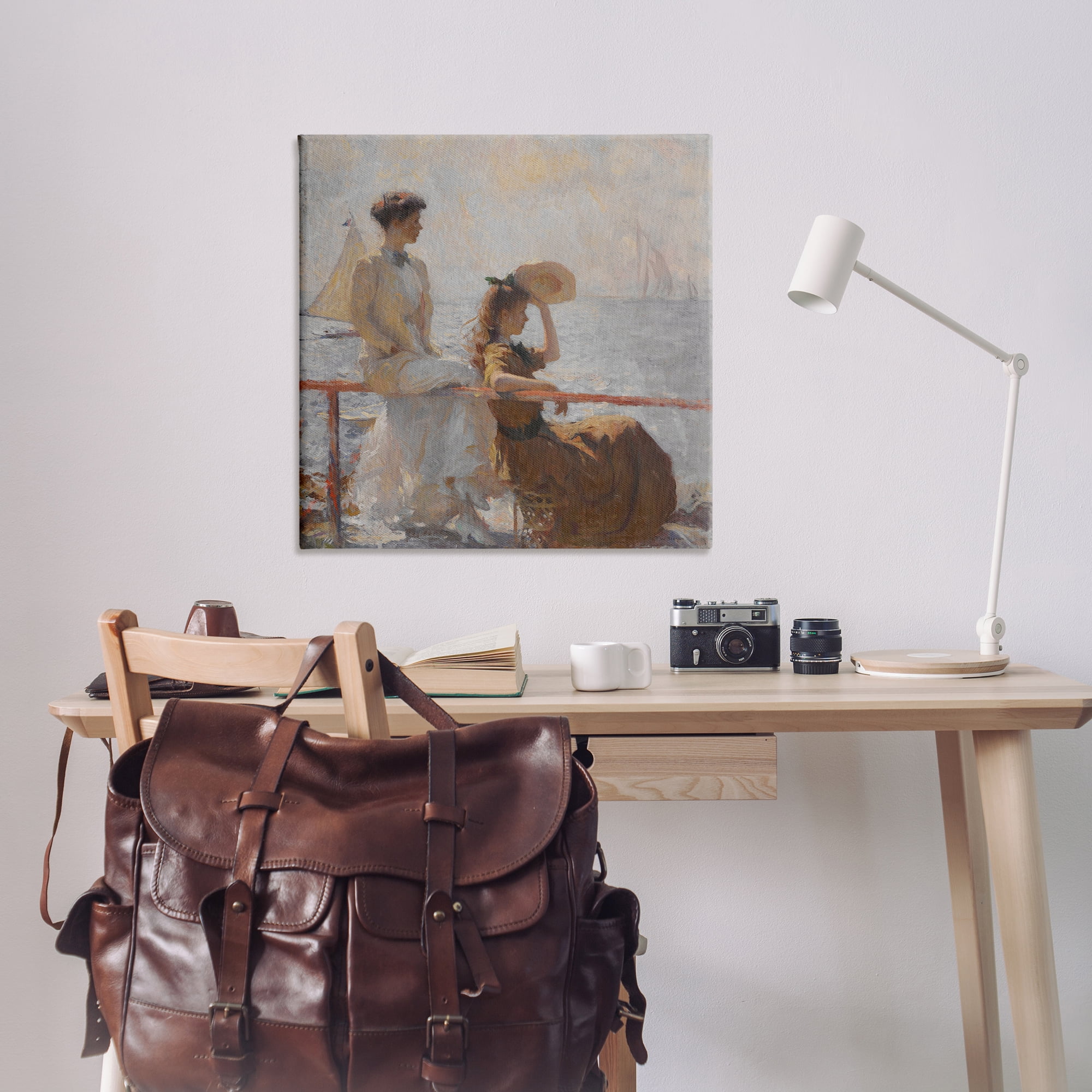 Stupell Industries Classic Summer Day Women People Painting Wrapped Canvas Art Print Wall Art, 36 x 36