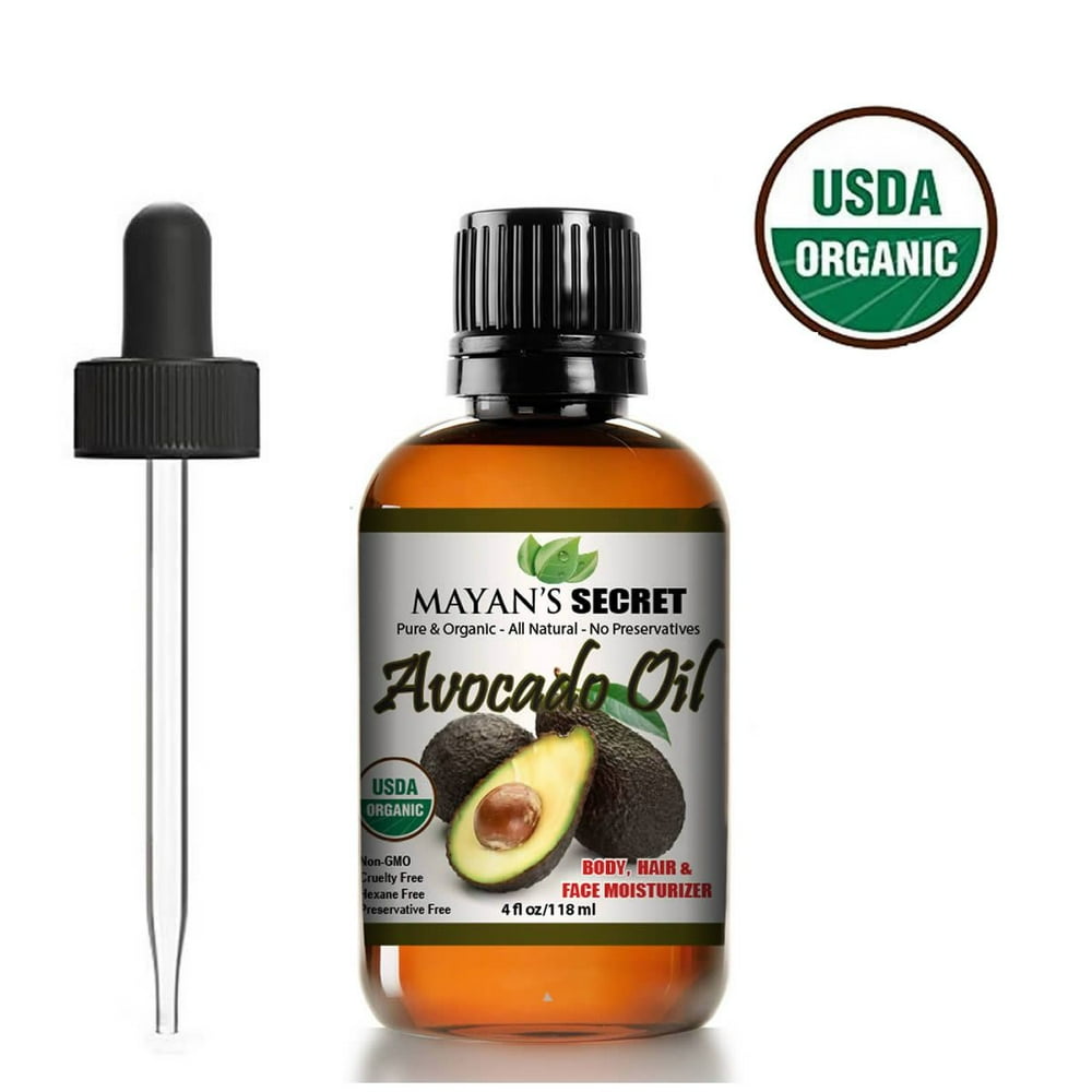 Avocado Oil USDA Certified Organic, Natural Cold Pressed for