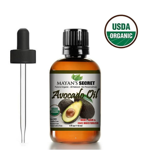 Avocado Oil USDA Certified Organic, Natural Cold Pressed for
