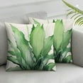thumbnail image 2 of Nawypu  Green Plant Throw Pillow Covers  Decorative Green Succulent Leaves Square Pillow Cases 2pcs Farmhouse Spring Green Plants Cushion Covers for Sofa Couch Home Decoration, 2 of 6