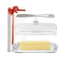 thumbnail image 3 of LAH KITCHEN Butter Dish with Knife - Butter Container with Magnetic Lid - Clear, 3 of 8