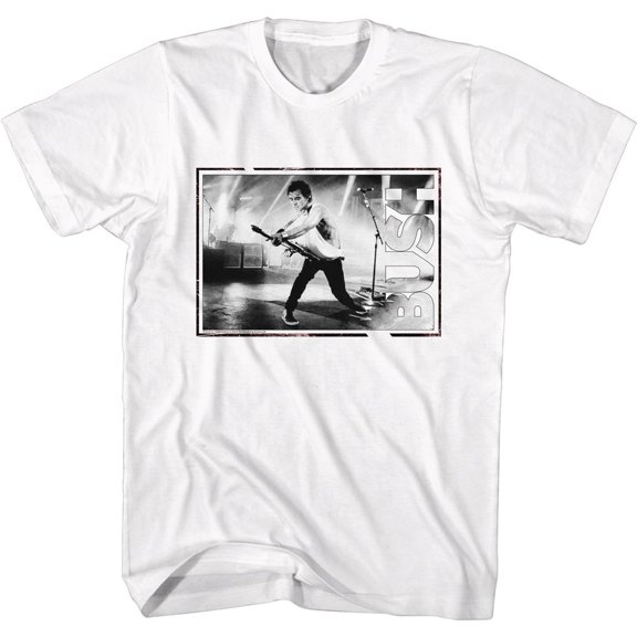 Bush GUITAR-Front Print-White Adult Short Sleeves T-Shirt XLT