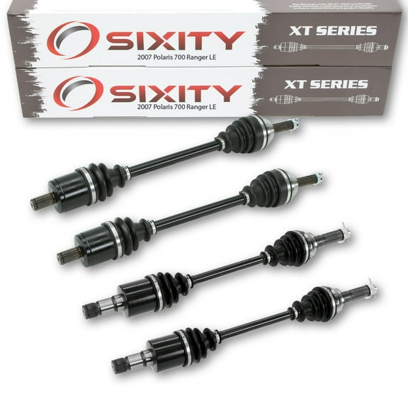 4 pc Sixity XT Front Rear Left Right Axle compatible with Polaris Ranger 700 LE 2007 - R07RH68AD AG AH AK AL AO AP AW 4X4