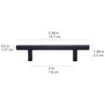 thumbnail image 5 of 10 Pack 5.38" Length Cabinet Pulls T-Bar Cabinet Knob, (1/2" Diameter) ‎Alloy Steel Kitchen Drawer Pulls Cabinet Handles Black., 5 of 6