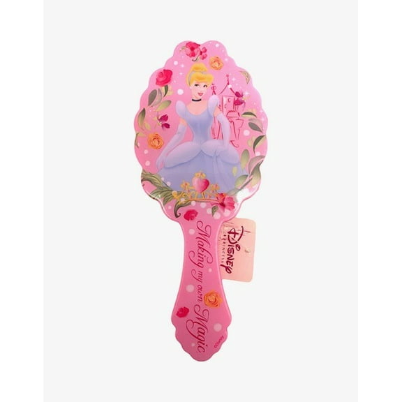 Blue Disney Princess Cinderella Hair Brush - Cinderella Holding Rose Hair Brush