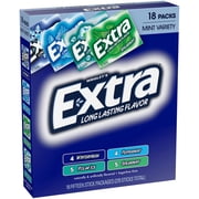 Wrigley's Extra Sugar-Free Gum Mint Variety Pack, 18 Count