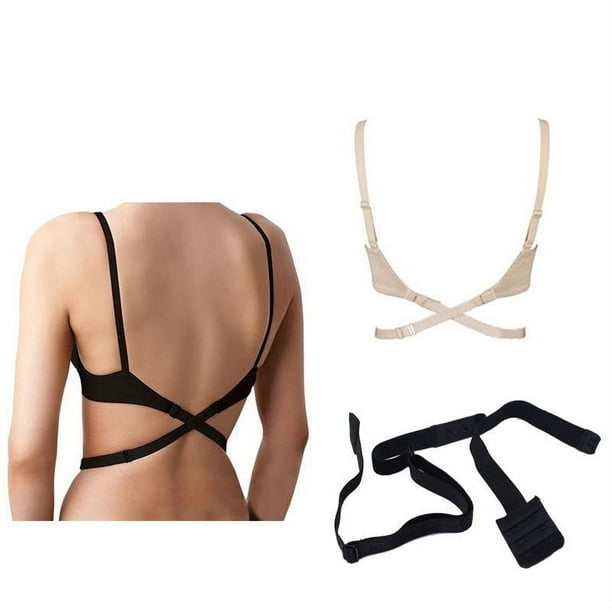 Low Back Bra Strap Converter Extender - Choose Your Colour White - Black or  Nude or Pack of 3 