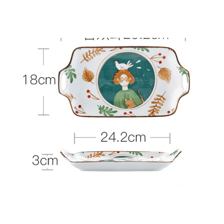 

Livesture DrinkingTea Set Cute Children s Ceramic Tableware Set Dinosaur Ceramic Bowl Eating Bowl Household Plate Saucer Cup Why