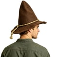thumbnail image 3 of BRGZLK Witch Wizard Hat for Adults Men Women Stylish Felt Wide Brim Pointed Halloween Wizard Witch Hats Halloween Scarecrow Cosplay Costume Accessories 2026 Brown Free Size, 3 of 4