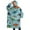 LightBlue Cartoon Dinosaurs-2, variant on Oversized Wearable Blanket Hoodie,LightBlue Cartoon Dinosaurs Geometric Pattern Sherpa Blanket Hoodie with Super Pockets,Super Warm Fuzzy Pullover for Women & Men
