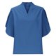 thumbnail image 5 of Mujeres Manga Corta de Verano Tops Suelto Color Sólido Cuello en V Casual Top, Blusa de Poliéster para las Mujeres, Lavado de Manos Primavera Y Moda de Verano, 5 of 7