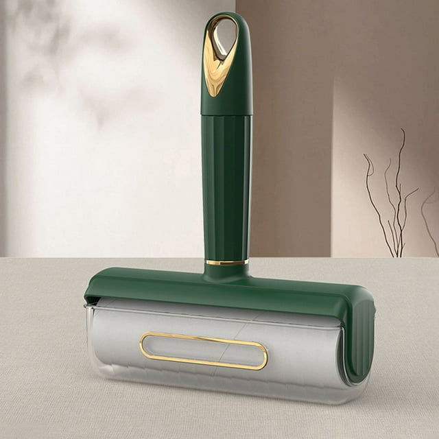 Vrorvz Rouleau Anti-Peluches Réutilisable pour Vêtements et Meubles avec Tambour Adhésif Remplaçable, Adhérence Forte et Poignée Facile pour le Nettoyage de la Peau et des Peluches à la Maison 8,7 Po