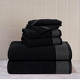 thumbnail image 3 of GLAMBURG Ultra Soft 6 Pack Cotton Towel Set, Contain 2 Bath Towels 28x55 inches, 2 Hand Towels 16x24 inches & 2 Wash Coths 12x12 inches, Compact Lightweight Quickdry Towel Set for Everyday use- Black, 3 of 8