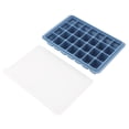 thumbnail image 2 of Molde de silicona para hacer cubitos de hielo, pudín, chocolate, con tapa, color azul, 28 unidades, 2 of 10