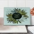 thumbnail image 2 of Enjoy the Little Things Cutting Board, Floral Bouquet with Inspirational Message Positivity, Decorative Tempered Glass Cutting and Serving Board, Small Size, Yellow Off White Black, by Ambesonne, 2 of 5