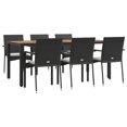 thumbnail image 5 of Bowery Hill Contemporary Garden Dining Set in Black/Cream White, 5 of 22