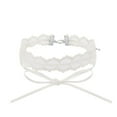 thumbnail image 1 of BRIGHTFUFU 1 pieza de moda de doble capa, collar de gargantilla con personalidad, collar de clavícula de encaje, gargantillas, accesorios de joyería para fiestas (blanco), 1 of 7