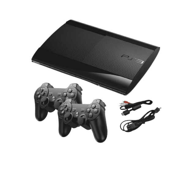 Sony PlayStation 3 Super Slim 250GB Consola Negro Reacondicionado con Dos Controles Retrofam